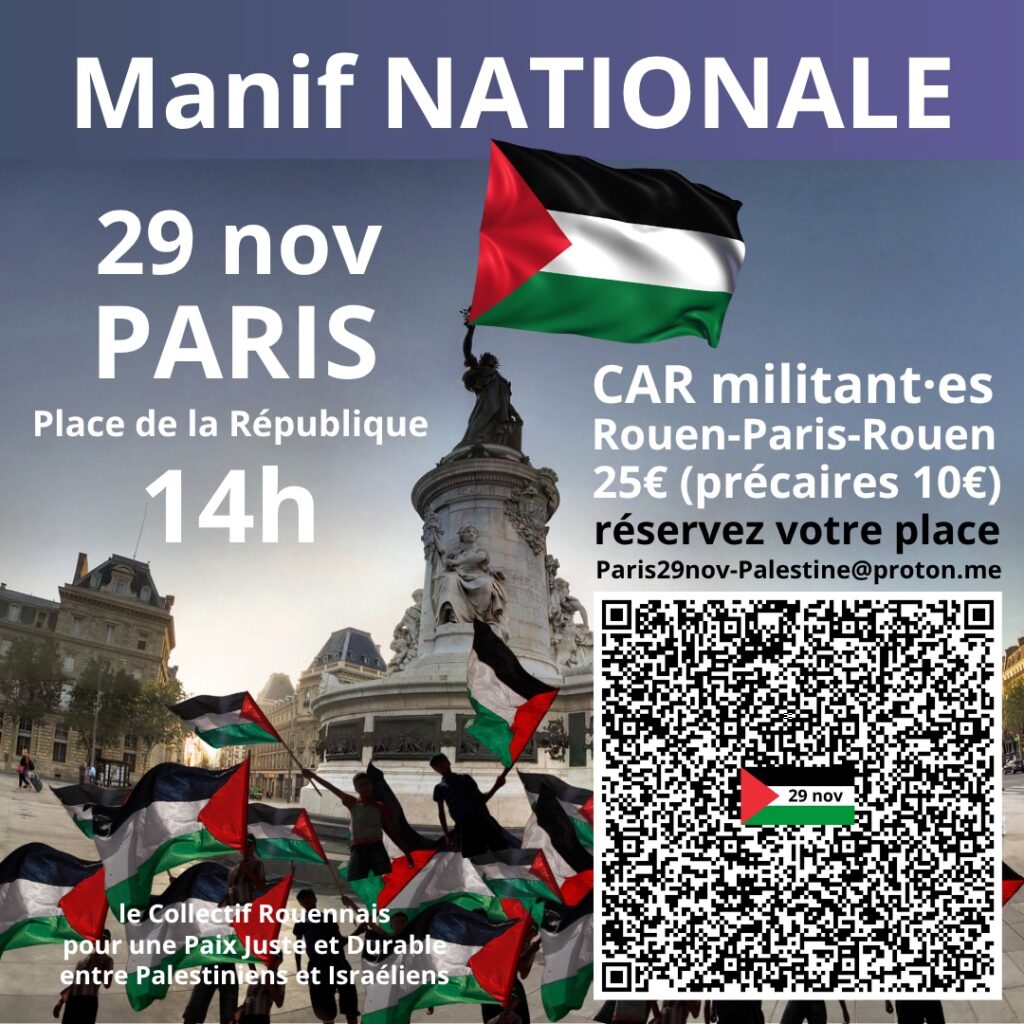 MANIFESTATION NATIONALE PARIS LE 29 NOVEMBRE 2025