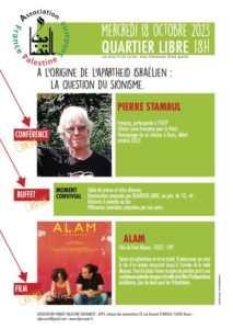 5 heures pour la Palestine – mercredi 18 octobre 2023 – 18h – au Quartier libre Rouen gauche