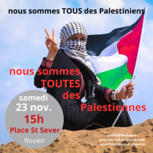 SAMEDI 23 NOVEMBRE à 15h – place saint Sever Rouen