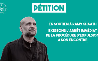 PÉTITION : Exigeons l’arrêt immédiat de la procédure d’expulsion à l’encontre de Ramy Shaath